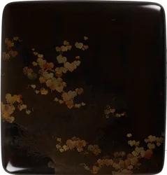 Schreibkasten, Efeu- und Buschzaun-Design in Maki-e-Lack